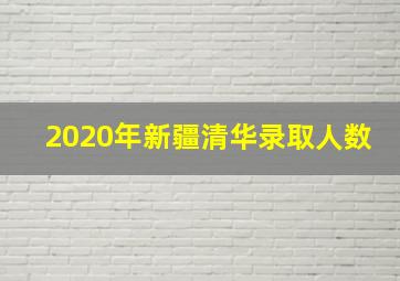 2020年新疆清华录取人数