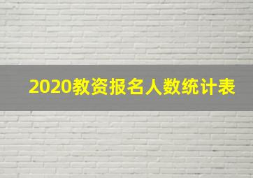 2020教资报名人数统计表