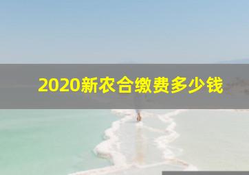 2020新农合缴费多少钱