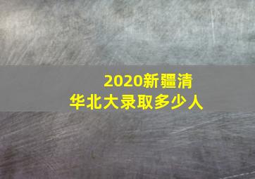 2020新疆清华北大录取多少人