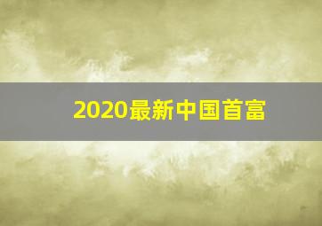 2020最新中国首富