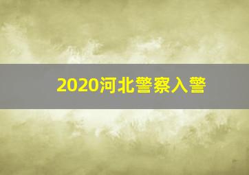 2020河北警察入警