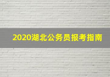 2020湖北公务员报考指南