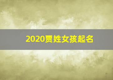 2020贾姓女孩起名