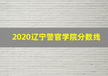 2020辽宁警官学院分数线