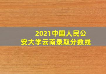 2021中国人民公安大学云南录取分数线