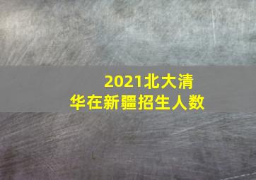 2021北大清华在新疆招生人数