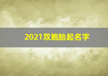 2021双胞胎起名字