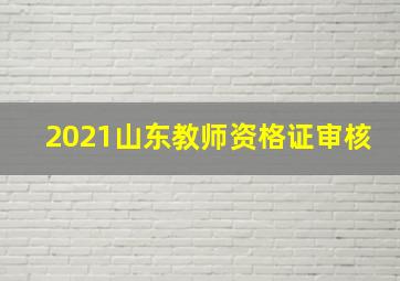 2021山东教师资格证审核