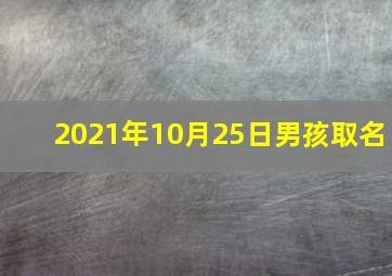 2021年10月25日男孩取名