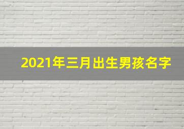 2021年三月出生男孩名字