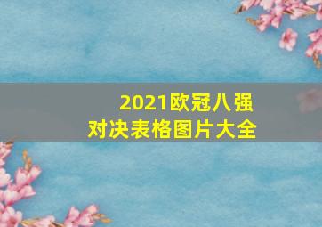 2021欧冠八强对决表格图片大全