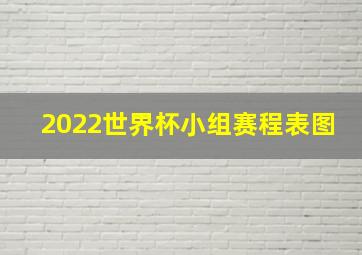 2022世界杯小组赛程表图