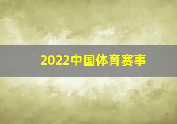 2022中国体育赛事