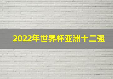 2022年世界杯亚洲十二强