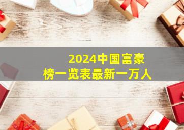 2024中国富豪榜一览表最新一万人