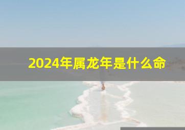 2024年属龙年是什么命