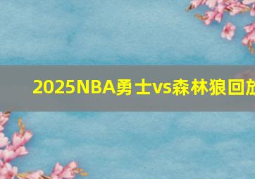 2025NBA勇士vs森林狼回放