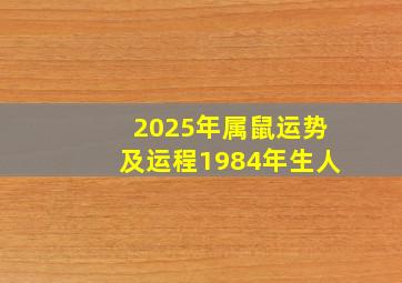 2025年属鼠运势及运程1984年生人