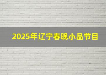 2025年辽宁春晚小品节目