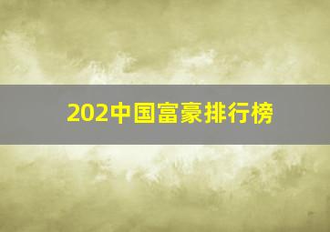 202中国富豪排行榜