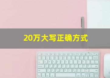 20万大写正确方式