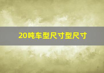 20吨车型尺寸型尺寸