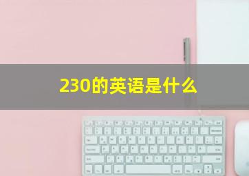 230的英语是什么