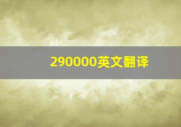 290000英文翻译