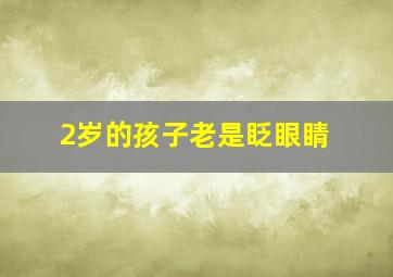 2岁的孩子老是眨眼睛