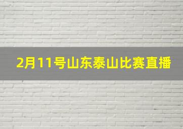 2月11号山东泰山比赛直播