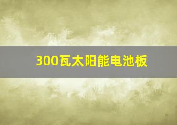 300瓦太阳能电池板