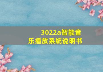 3022a智能音乐播放系统说明书