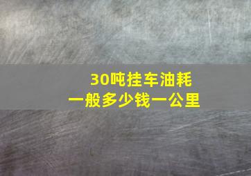 30吨挂车油耗一般多少钱一公里