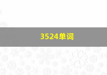 3524单词