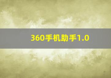 360手机助手1.0