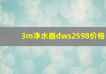 3m净水器dws2598价格