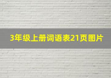 3年级上册词语表21页图片