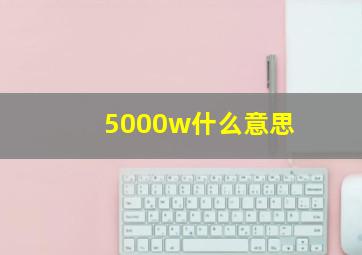 5000w什么意思