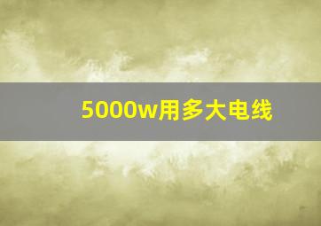 5000w用多大电线