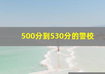 500分到530分的警校