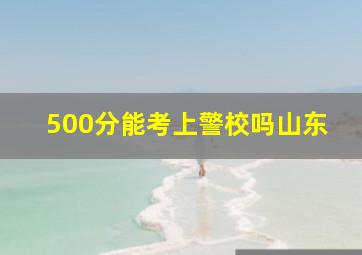 500分能考上警校吗山东