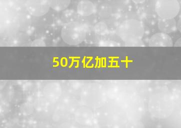 50万亿加五十