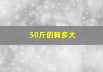 50斤的狗多大