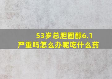 53岁总胆固醇6.1严重吗怎么办呢吃什么药