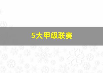 5大甲级联赛