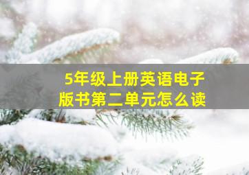 5年级上册英语电子版书第二单元怎么读