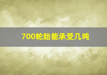 700轮胎能承受几吨