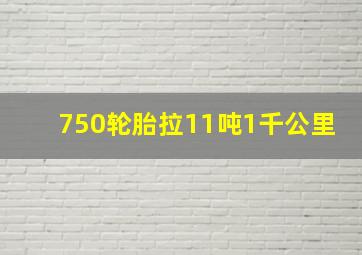 750轮胎拉11吨1千公里