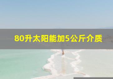 80升太阳能加5公斤介质